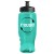 27 Oz Poly-Pure Transparent Sports Bottle - Transparent Teal with black top